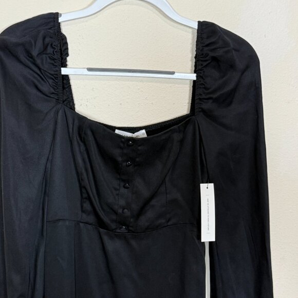 Lani The Label dress Puff Sleeve Ruffle Carissa Mini Dress Black Woden’s NEW siz - Picture 2 of 8